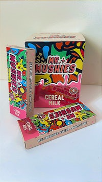 a box of cereal and a box of candy